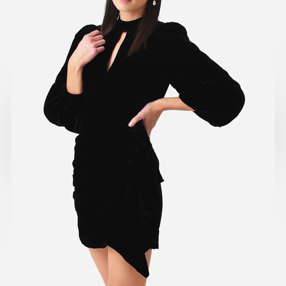 $475 NWT Black Rhode Zadie Velvet Mini Dress Sz 2